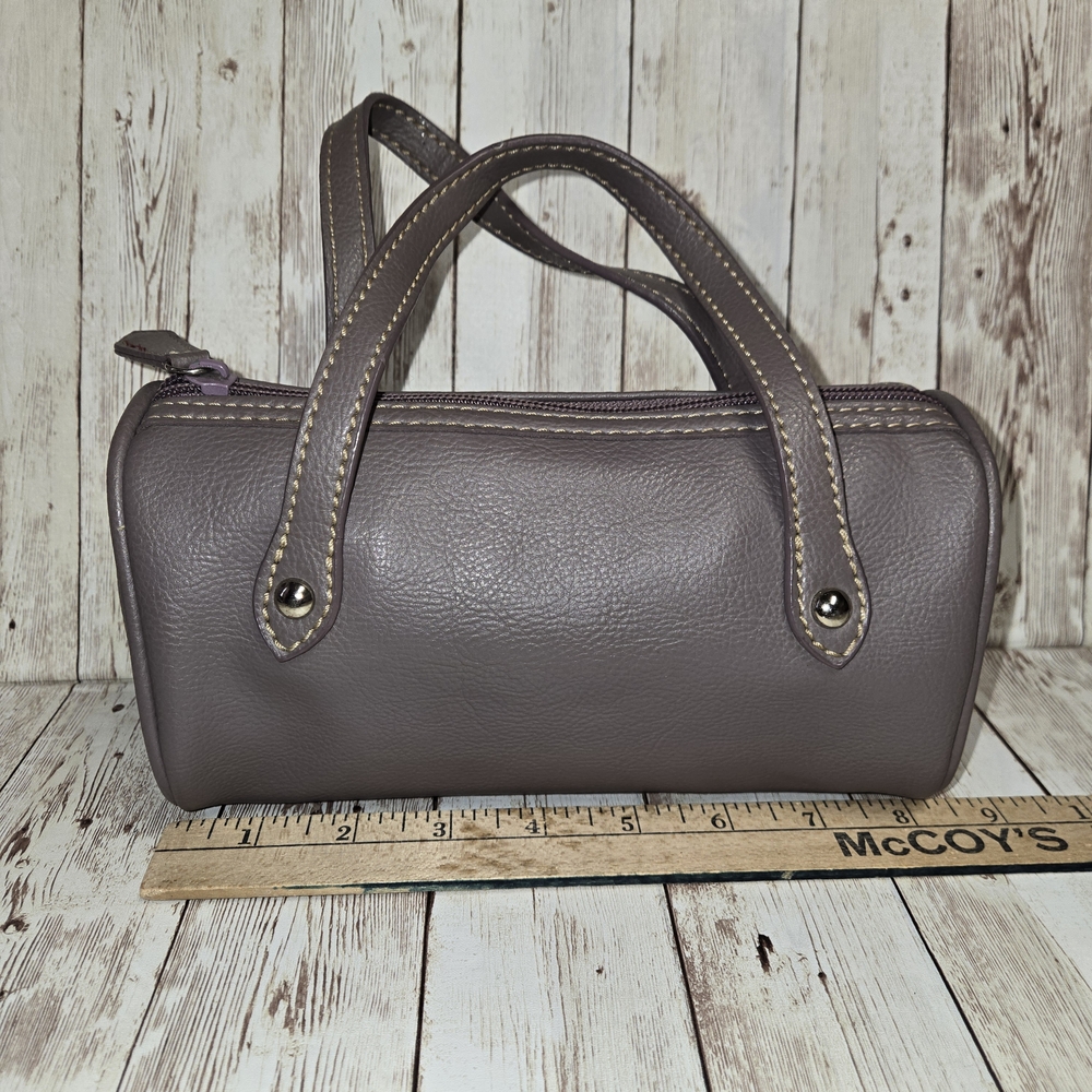 Nine West Powder Lavender Mini Barrel Purse Double Strap w/ Mirror Small Handbag - Picture 7 of 13